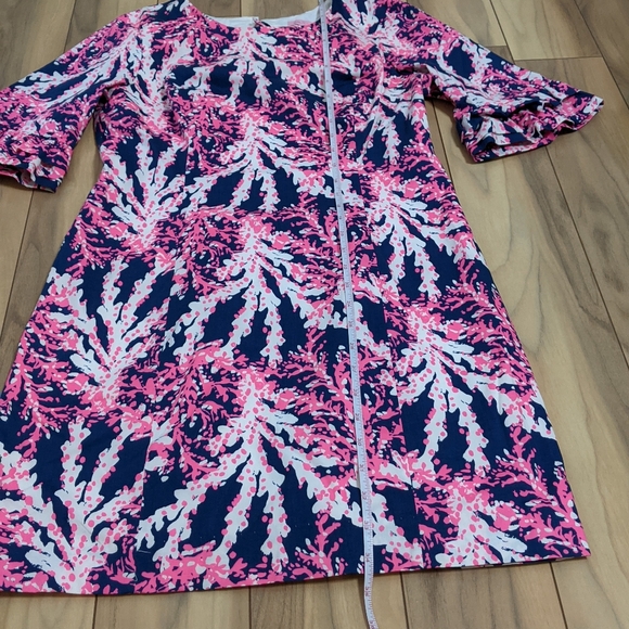 EXCELLENT Cond!! Lilly Pulitzer Fiesta Stretch Dress Nauti Navy Beyond The Sea 6 - Picture 13 of 16